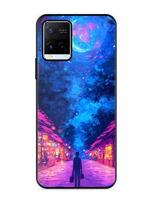 Neon Nightscape Glossy Soft Edge Case for Vivo Y21G Chachhi