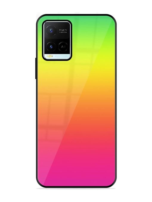 Rainbow Gradient Glossy Soft Edge Case for Vivo Y21G Chachhi