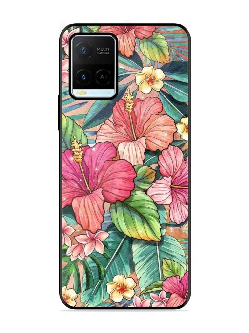 Tropical Tapestry Glossy Soft Edge Case for Vivo Y21G Chachhi