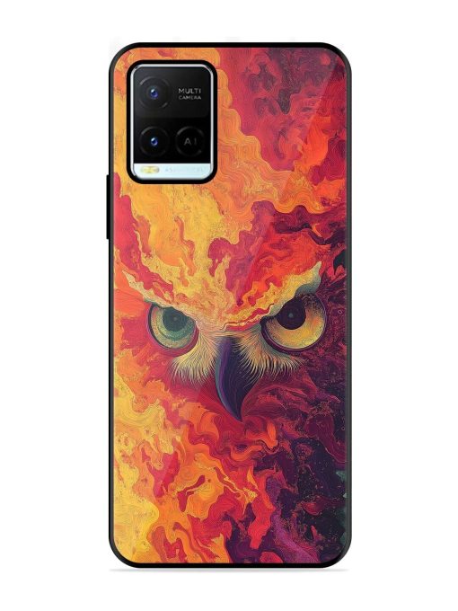 Fiery Owl Glossy Soft Edge Case for Vivo Y21G Chachhi