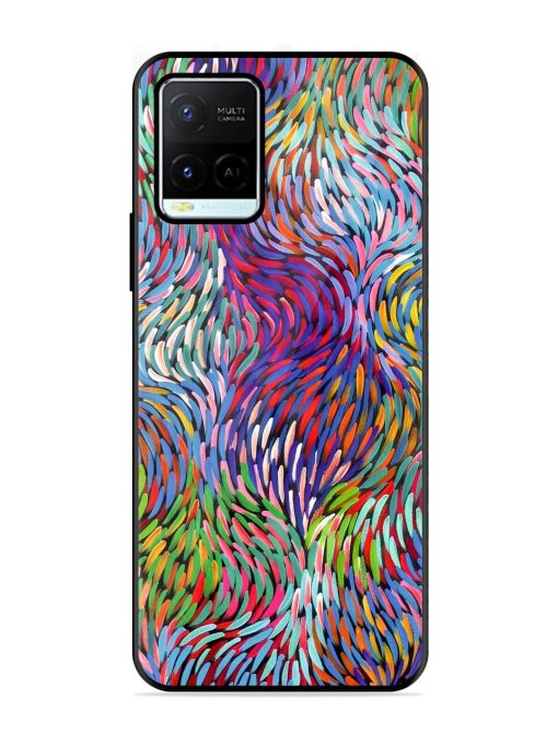 Vibrant Waves Glossy Soft Edge Case for Vivo Y21G Chachhi