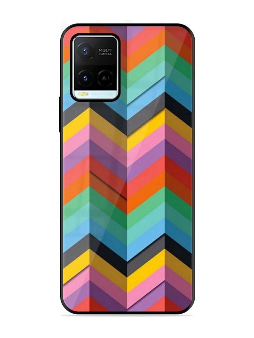 Colorful Zigzag Glossy Soft Edge Case for Vivo Y21G Chachhi