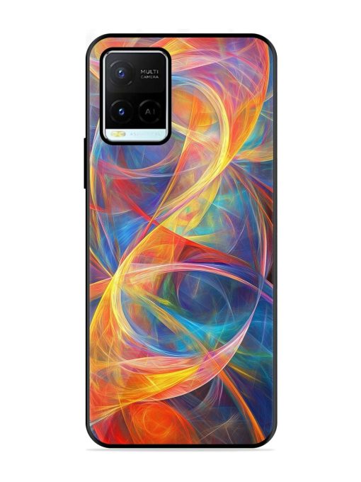 Cosmic Currents Glossy Soft Edge Case for Vivo Y21G Chachhi