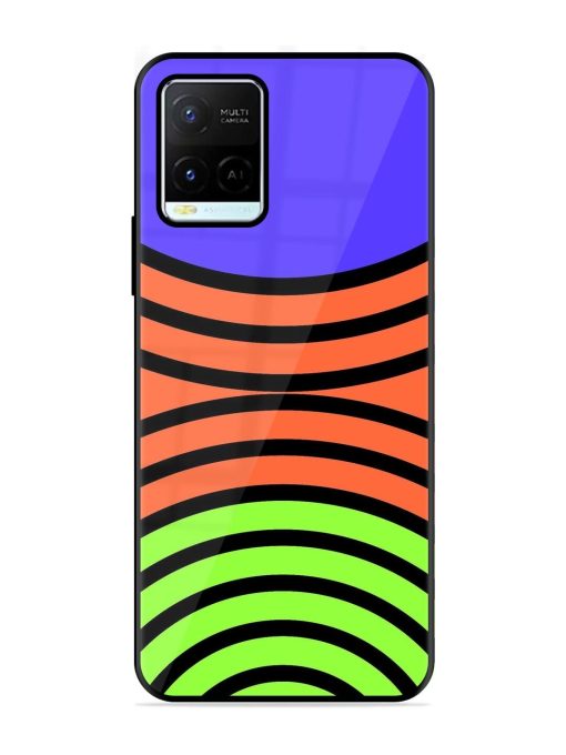 Psychedelic Stripe Symphony Glossy Soft Edge Case for Vivo Y21G Chachhi