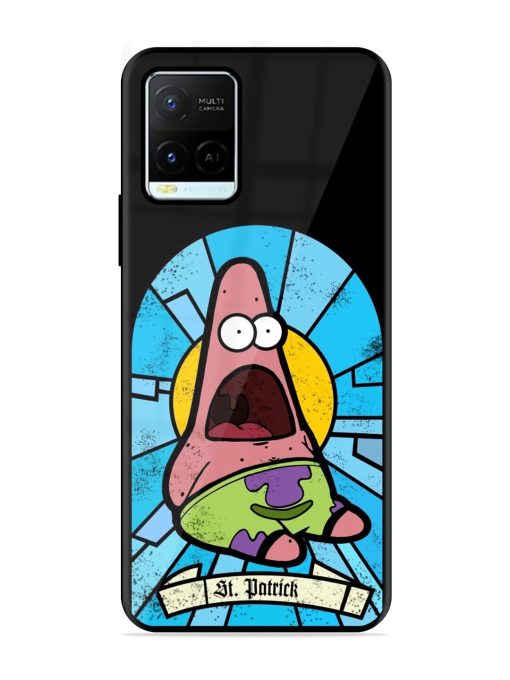 St. Patrick'S Day Stained Glass Patrick Star Glossy Soft Edge Case for Vivo Y21G Chachhi