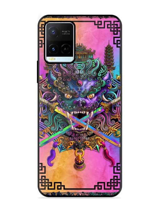 Psychedelic Fu Dog Tapestry Glossy Soft Edge Case for Vivo Y21G Chachhi