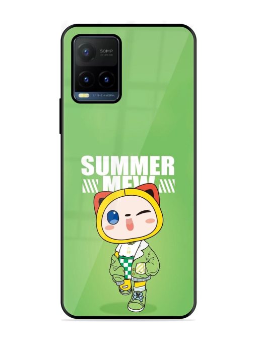 Purrfect Summer Glossy Soft Edge Case for Vivo Y21T Chachhi