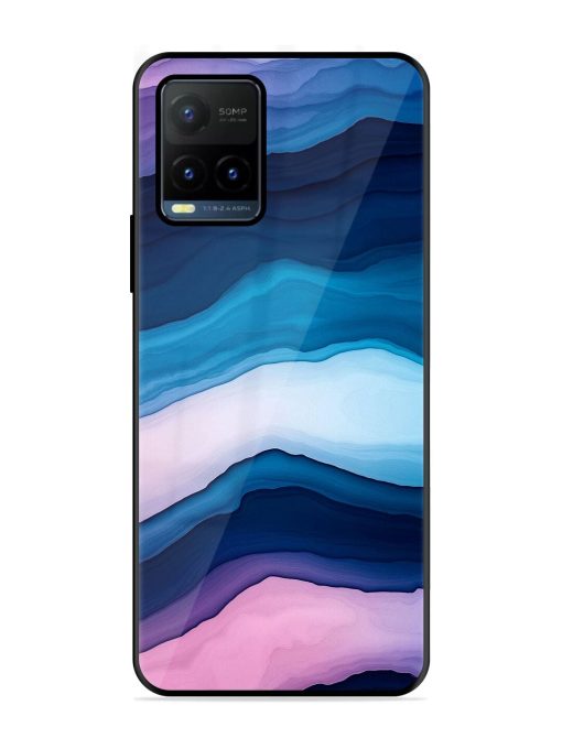 Oceanic Layers Glossy Soft Edge Case for Vivo Y21T Chachhi