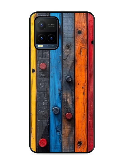 Rainbow Plank Glossy Soft Edge Case for Vivo Y21T