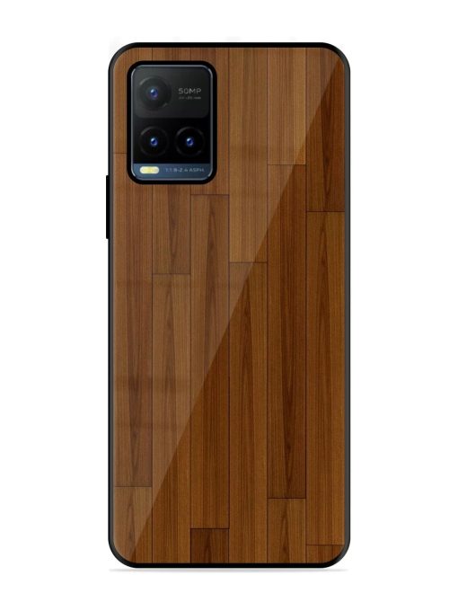 Warm Woodgrain Glossy Soft Edge Case for Vivo Y21T Chachhi