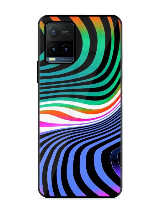 Psychedelic Waves Glossy Soft Edge Case for Vivo Y21T Chachhi