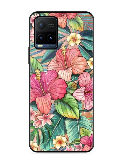 Tropical Tapestry Glossy Soft Edge Case for Vivo Y21T Chachhi