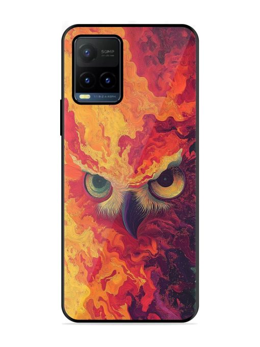 Fiery Owl Glossy Soft Edge Case for Vivo Y21T Chachhi