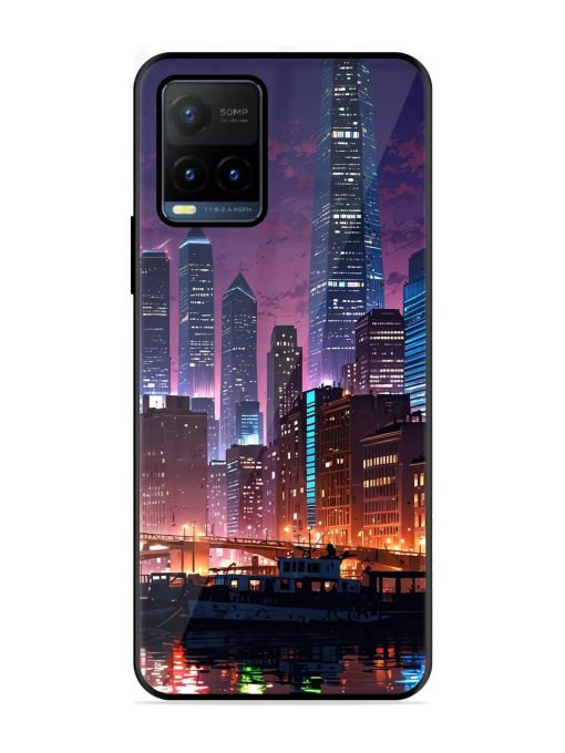 Neon Nightscape Glossy Soft Edge Case for Vivo Y21T Chachhi