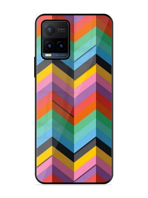 Colorful Zigzag Glossy Soft Edge Case for Vivo Y21T Chachhi