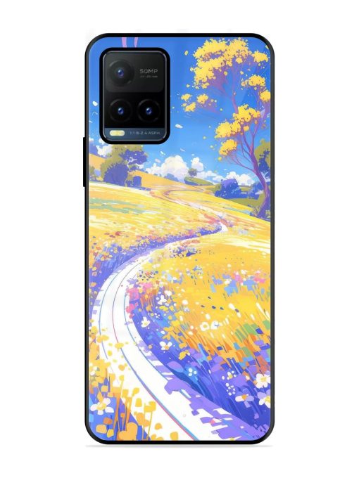 Vibrant Spring Meadow Glossy Soft Edge Case for Vivo Y21T Chachhi