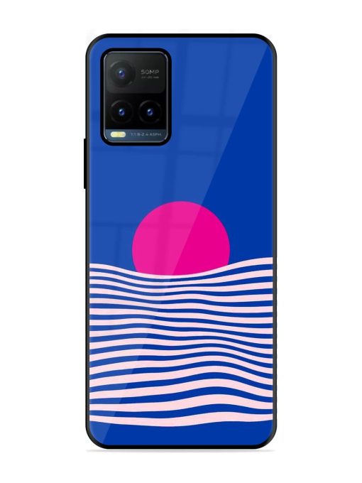 Pink Sunset Over Blue Waves Glossy Soft Edge Case for Vivo Y21T Chachhi