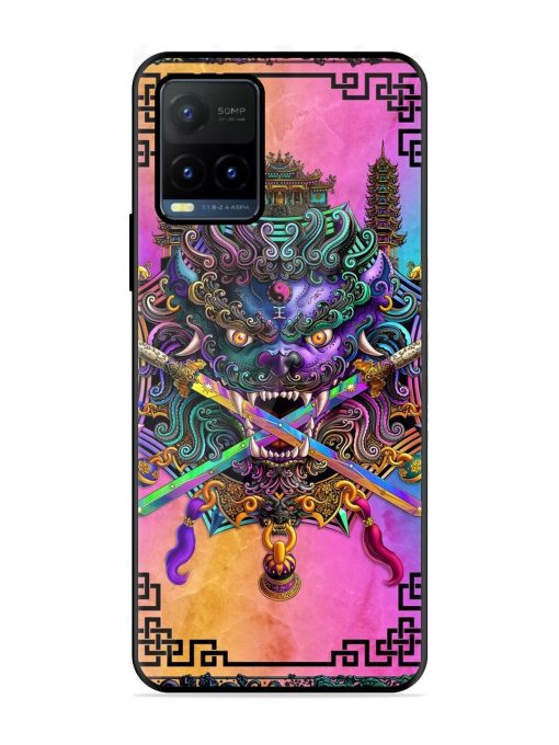 Psychedelic Fu Dog Tapestry Glossy Soft Edge Case for Vivo Y21T Chachhi