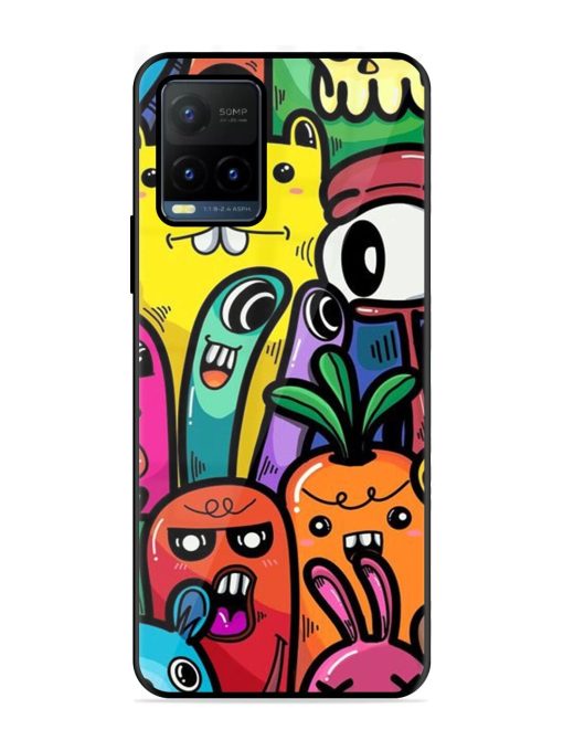 Whimsical Doodle Chaos Glossy Soft Edge Case for Vivo Y21T Chachhi