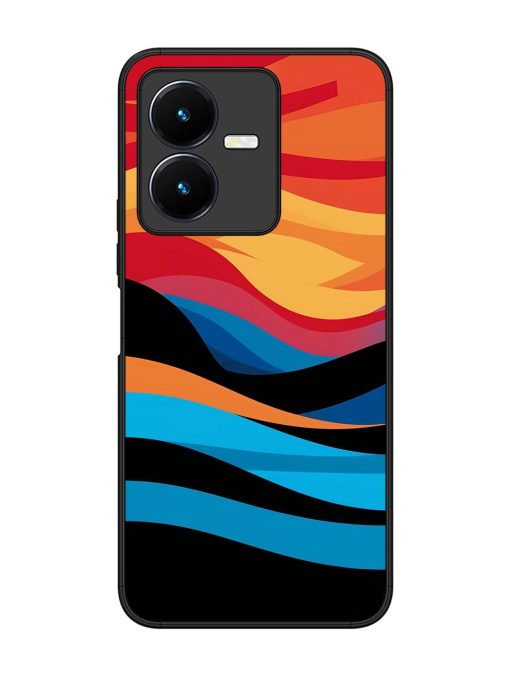 Blazing Currents Glossy Soft Edge Case for Vivo Y22 Chachhi