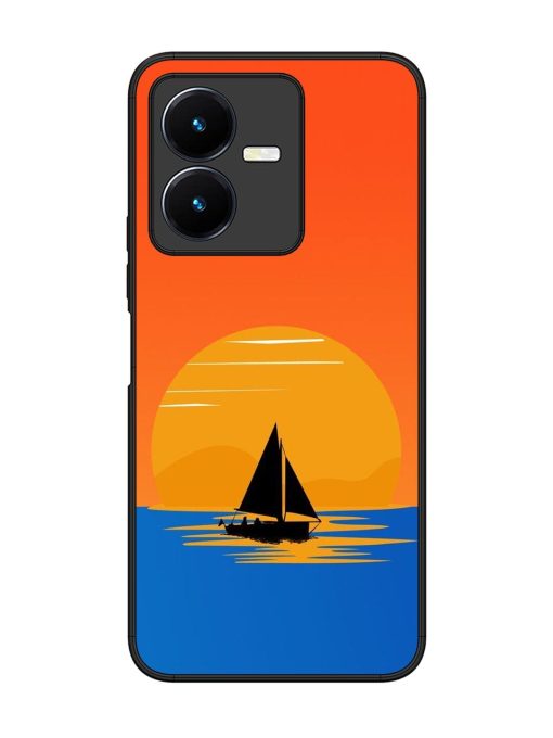 Sunset Sail Glossy Soft Edge Case for Vivo Y22 Chachhi