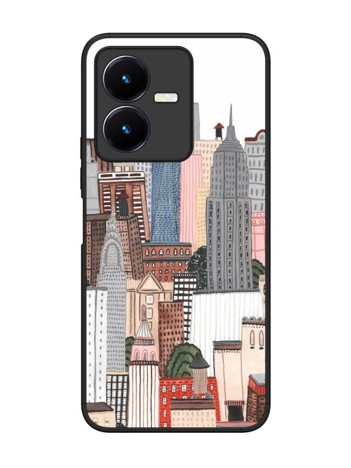 Cityscape Dreams Glossy Soft Edge Case for Vivo Y22 Chachhi