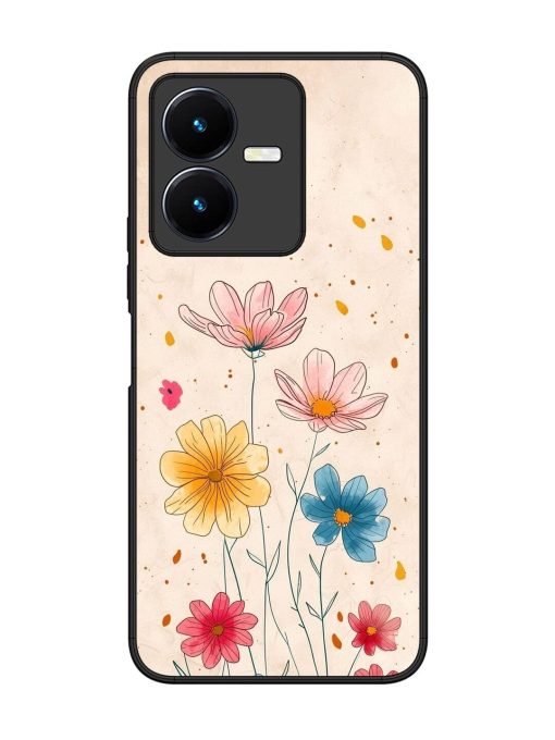 Delicate Bloom Glossy Soft Edge Case for Vivo Y22 Chachhi