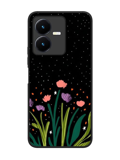 Midnight Bloom Glossy Soft Edge Case for Vivo Y22 Chachhi