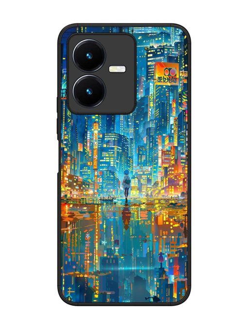 Neon Metropolis Glossy Soft Edge Case for Vivo Y22 Chachhi