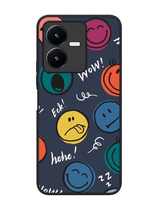 Emoticon Parade Glossy Soft Edge Case for Vivo Y22 Chachhi