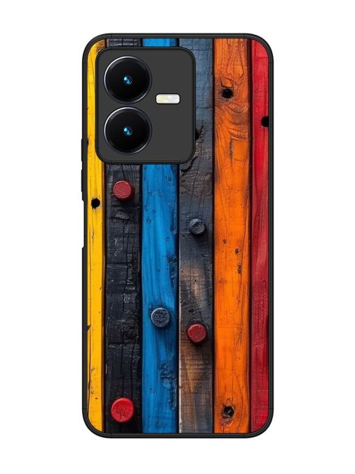 Rainbow Plank Glossy Soft Edge Case for Vivo Y22 Chachhi