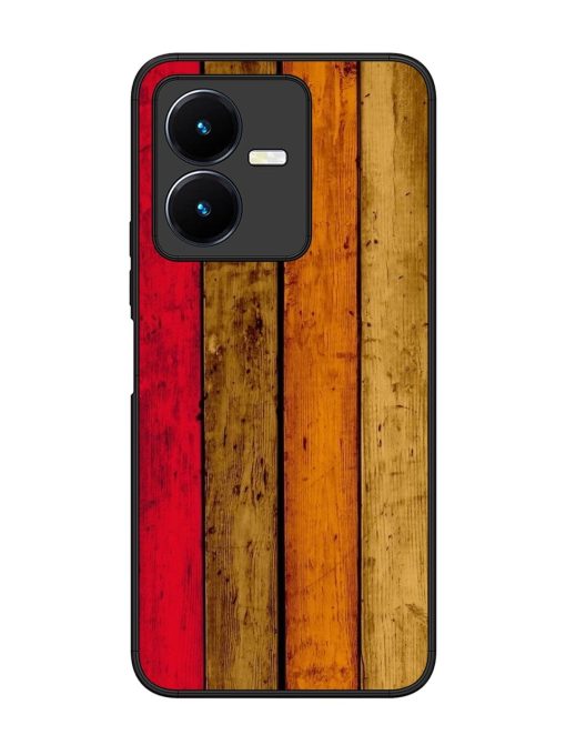 Colorful Woodgrain Glossy Soft Edge Case for Vivo Y22 Chachhi