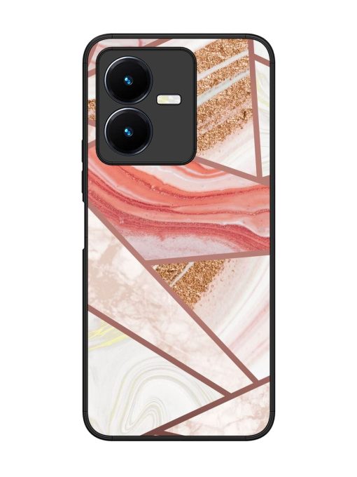 Rosy Mosaic Glossy Soft Edge Case for Vivo Y22 Chachhi