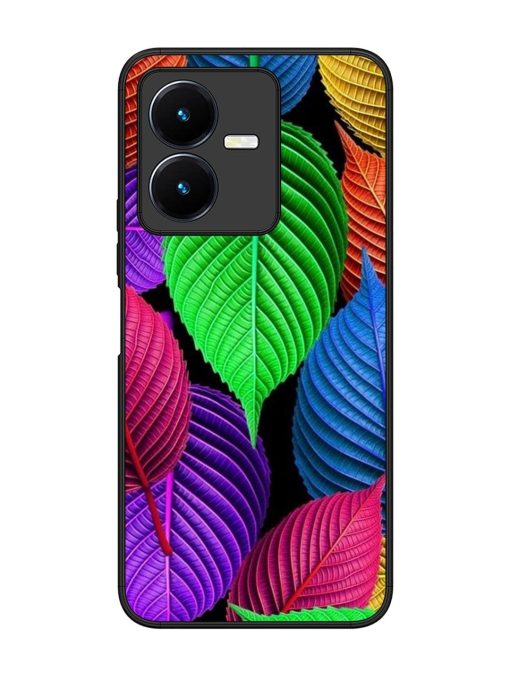 Rainbow Leaf Symphony Glossy Soft Edge Case for Vivo Y22 Chachhi