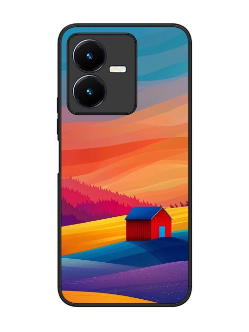 Sunset Solitude Glossy Soft Edge Case for Vivo Y22 Chachhi