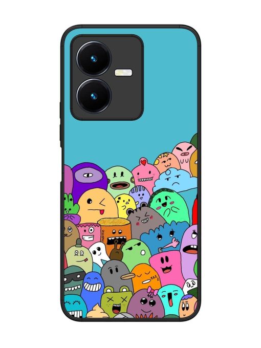 Monster Mash Glossy Soft Edge Case for Vivo Y22 Chachhi