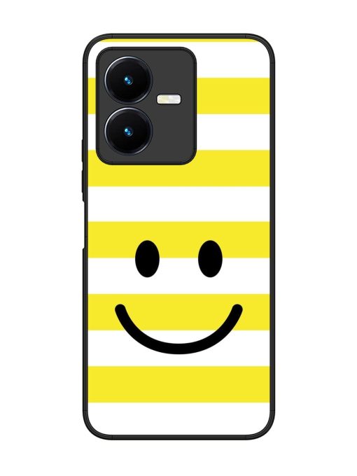 Smiling Stripes Glossy Soft Edge Case for Vivo Y22 Chachhi