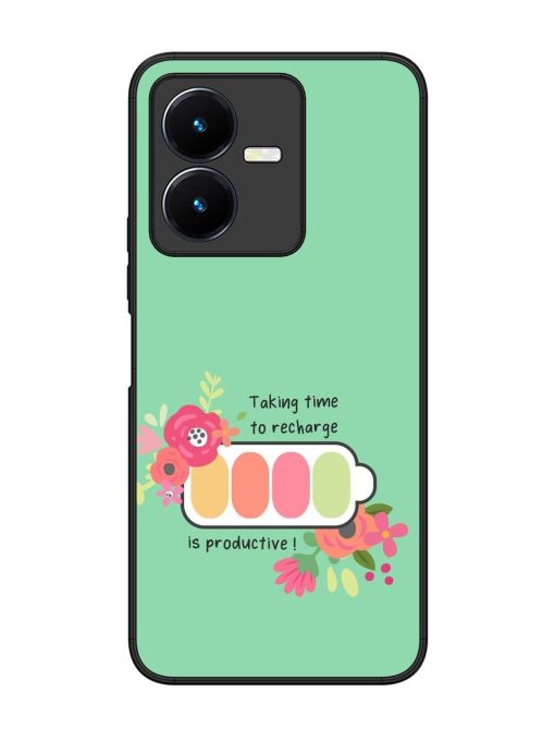 Recharge And Bloom Glossy Soft Edge Case for Vivo Y22 Chachhi