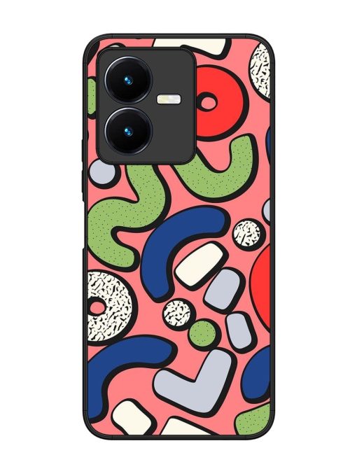 Groovy Geometric Shapes Glossy Soft Edge Case for Vivo Y22 Chachhi