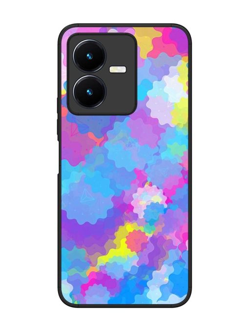 Psychedelic Cloud Burst Glossy Soft Edge Case for Vivo Y22 Chachhi