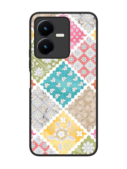 Patchwork Dreamscape Glossy Soft Edge Case for Vivo Y22 Chachhi