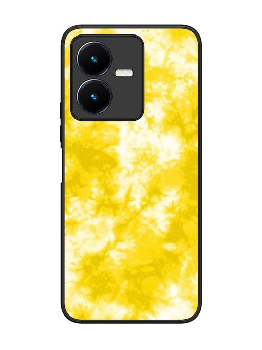 Golden Tie-Dye Twirl Glossy Soft Edge Case for Vivo Y22 Chachhi