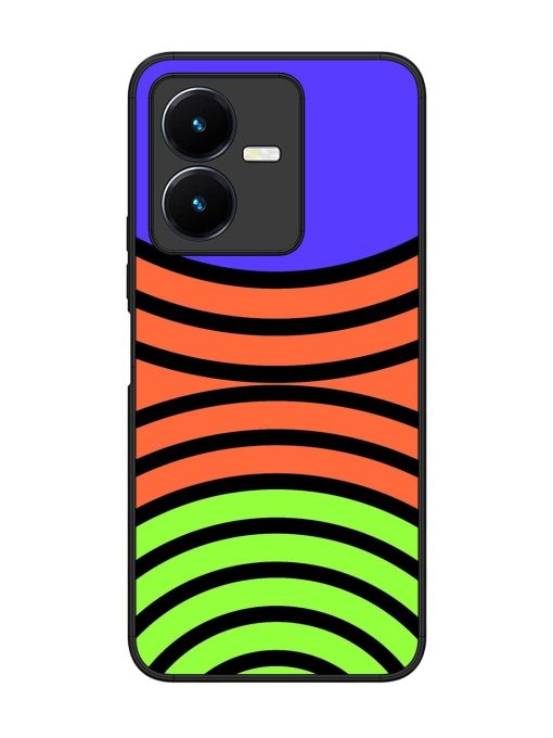 Psychedelic Stripe Symphony Glossy Soft Edge Case for Vivo Y22 Chachhi