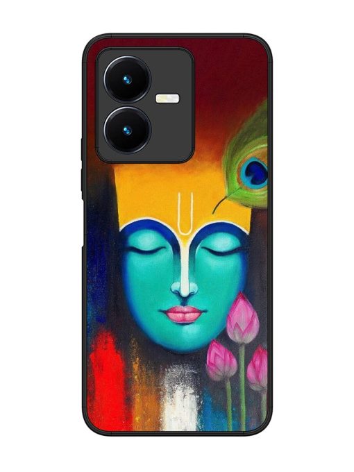 Divine Tranquility: The Face Of Krishna Glossy Soft Edge Case for Vivo Y22 Chachhi