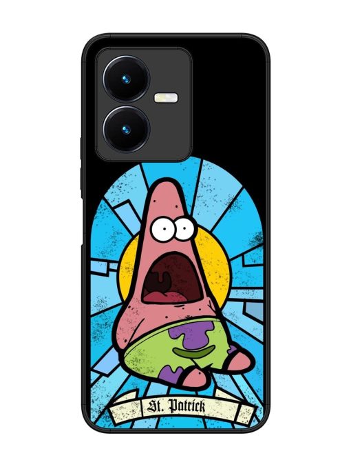 St. Patrick'S Day Stained Glass Patrick Star Glossy Soft Edge Case for Vivo Y22 Chachhi