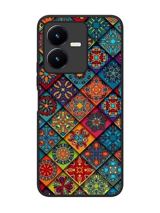 Patchwork Mandala Mosaic Glossy Soft Edge Case for Vivo Y22 Chachhi