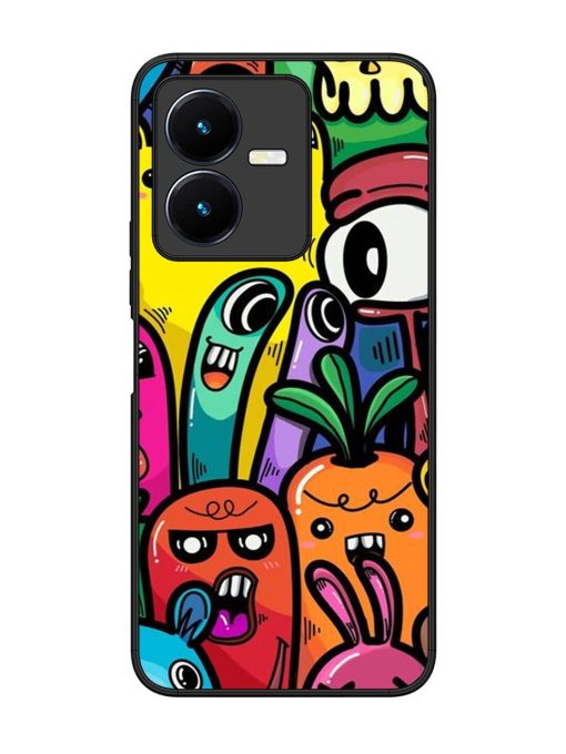 Whimsical Doodle Chaos Glossy Soft Edge Case for Vivo Y22 Chachhi