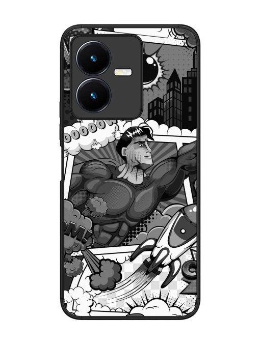 Comic Book Chaos Glossy Soft Edge Case for Vivo Y22 Chachhi