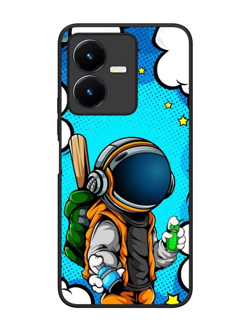 Space Graffiti Artist Glossy Soft Edge Case for Vivo Y22 Chachhi