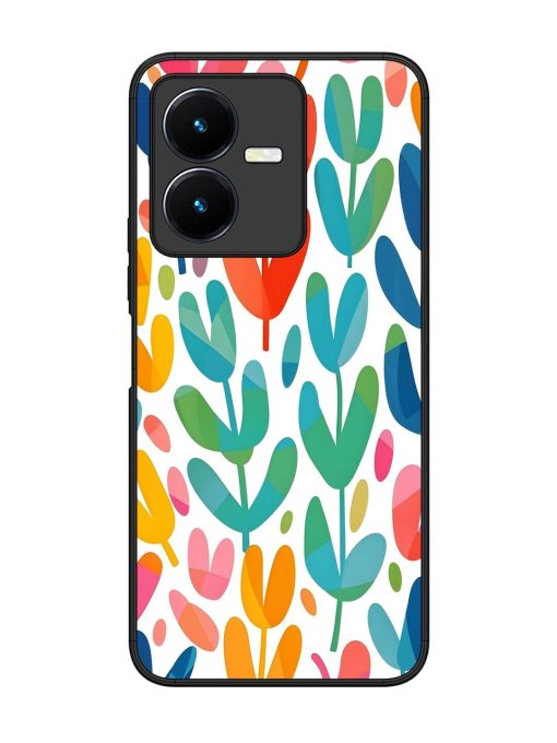 Rainbow Of Blooms Glossy Soft Edge Case for Vivo Y22 Chachhi